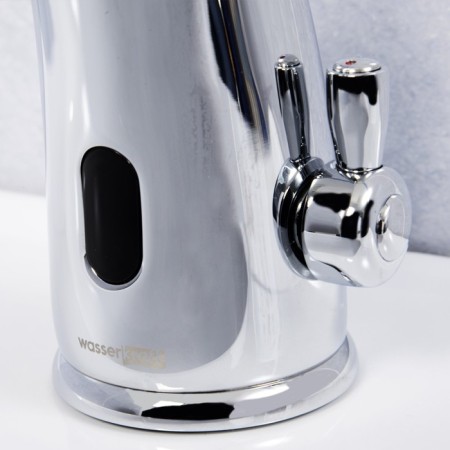 Wasserkraft Rossel 2813 shell mixer, single -leaf, pour 114 mm, sensory, chrome 757789-4