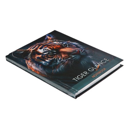Notepad A6, 80 sheets in the Tiger cage, solid cover, offset unit-1
