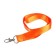 Badge tape width-20 mm, length-90 cm with metal carbine, orange