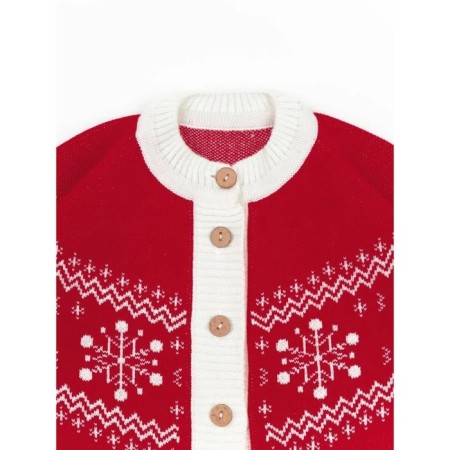 Knitting overalls, children's pure love Christmas Snow, height 62 cm, red color-4