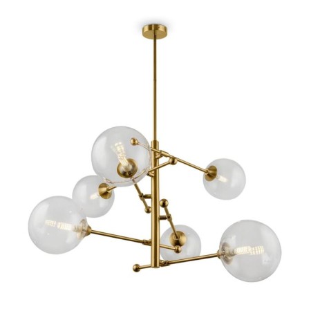 Maddison chandelier, 6x5W G9, bronze color