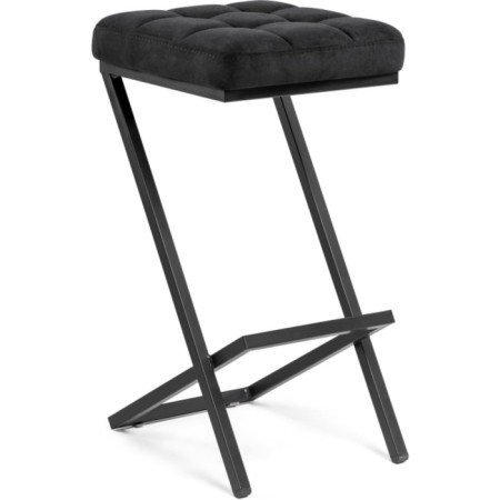 Harmain amauri metal/velor, black/black 35x36x64 cm