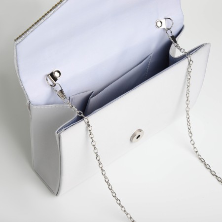 Women's bag on magnet, gray color-4
