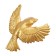 Decoration wall -mounted, plaster panel "birds" 5 pcs, golden