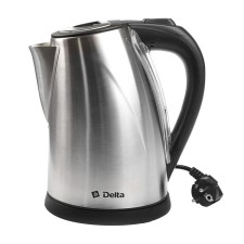 Electric kettle Delta DL-1033, metal, 2 l, 1800 watts, silver