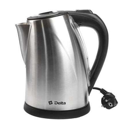 Electric kettle Delta DL-1033, metal, 2 l, 1800 watts, silver