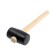 Kiyanka scrap, wooden handle, black rubber, 50 mm, 250 g