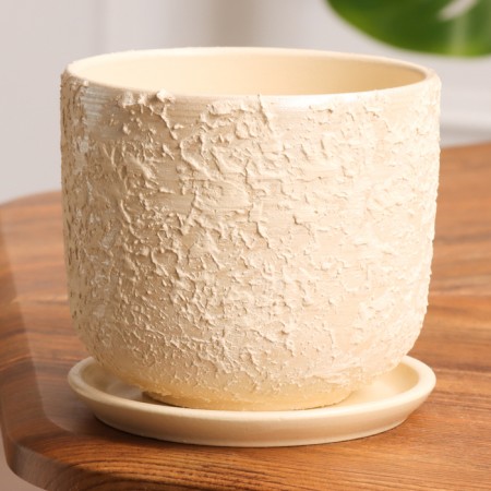 Flower lava beige pot