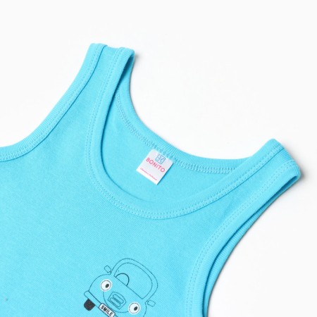 T -shirt for boys, turquoise color, height 98 cm-1