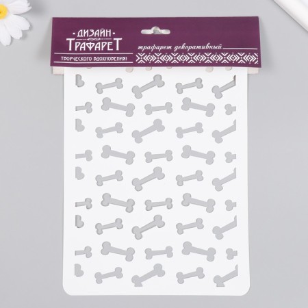 Plastic stencil "Bones" 16x24 cm-3