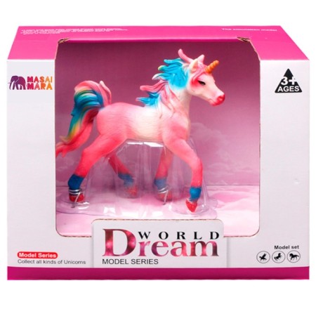 Figure "World of Fantasy: pink foal-unicoride with color mane"-3