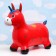 Toy - Children's jump "Musical unicorn" rubber inflatable, 50x30cm, red