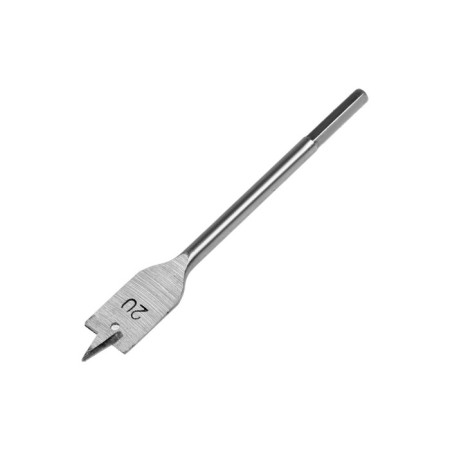 Wood drill feather scrap, hexagonal shank, 20 x 152 mm