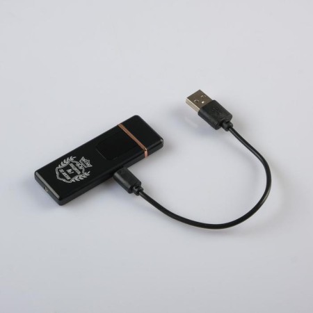Electronic lighter "Winner No. 1 in life", USB, spiral, 3 x 7.3 cm, black-4