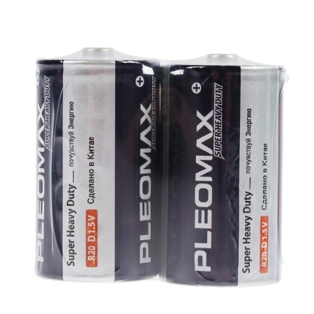 Salt battery Pleomax Super Heavy Duty, D, R20-2S, 1.5V, Spike, 2 pcs.-1