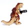 The dinosaur radio-controlled T-Rex, shoots missiles, works from batteries, mix