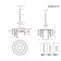 Suspended EVOLUCE lamp. Sle260103-05. Reggio. 5x40 watts, E14, 55x55x45 cm, Shampan
