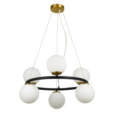 Suspended chandelier Arte Lamp Alcor A22224SP-6BK, E14, 6x40 W, 65x65x34 cm, black, copper
