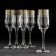A set of champagne Greek pattern glasses, 200 ml, 6 pcs