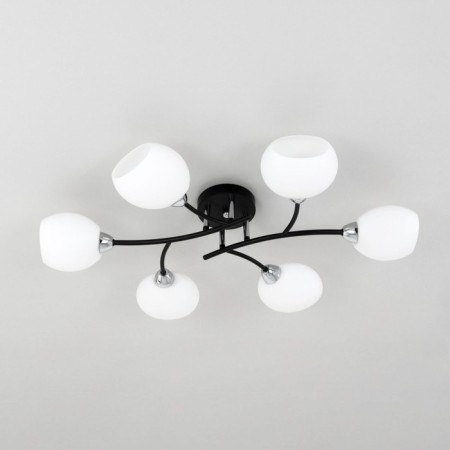 Ceiling chandelier Citilux "Florida" CL148165, 80x55x14.5 cm, 6x60W, E14, Black Color Black-2