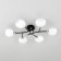 Ceiling chandelier Citilux "Florida" CL148165, 80x55x14.5 cm, 6x60W, E14, Black Color Black