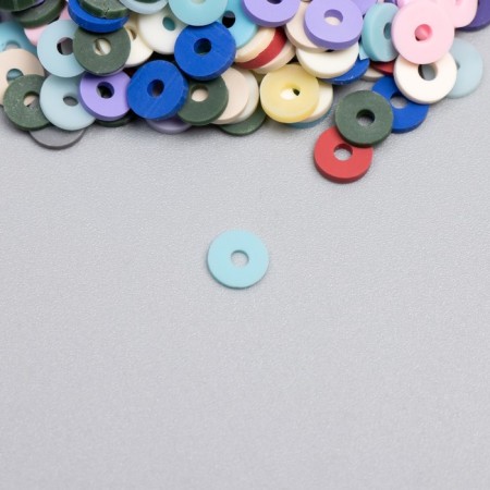 A set of beads made of polymer clay "Astra" 6 mm, 20 g, beige mix-1