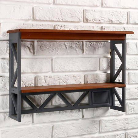 Loft shelf, binarian, 49 × 33 × 14 cm, nut