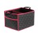 Organizer in the trunk, folding, quilted, oxford, 38 × 31 × 25 cm, black, red line