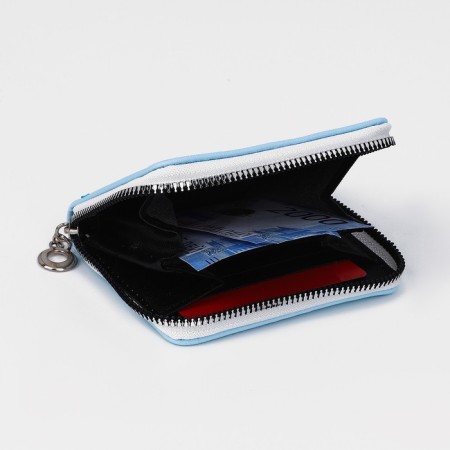 Lightning wallet, card for cards, for coins, blue color-1