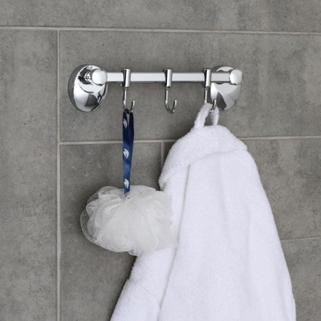The hook is wall-mounted, moving, on the bar accoona a11091-3, 3 pcs, color chromium-2