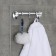The hook is wall-mounted, moving, on the bar accoona a11091-3, 3 pcs, color chromium