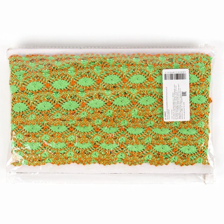 Braid braid orange-green in a roll 20 meters-3