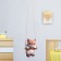 Suspended decor "kitten" 10x10x15cm red