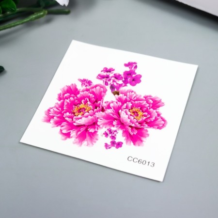 Tattoo on the body color "Eastern flowers" 6x6 cm-1