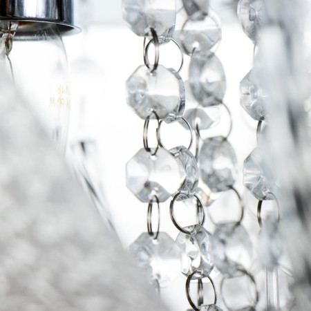 Svetogor chandelier "Zvezda" 4x60W E27 LED lighting chrome 40x40cm-11