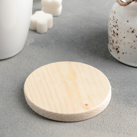Wooden stand under the mug "tea party", 7.5 × 1 cm, pine