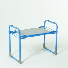 Bench-crossbow garden 56x30x42.5 cm, blue, max. Smilling 100 kg, with a soft seat