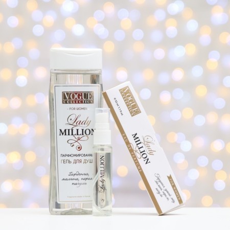 Gift set women Lady Million, shower gel 250 ml, perfumery water 30 ml-1