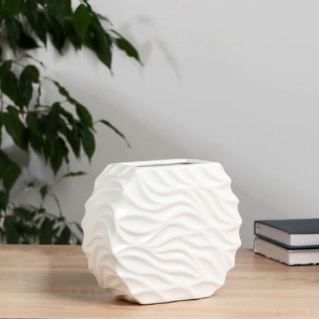 VAZA Ceramics Table "Ivi" 18 cm, white-1
