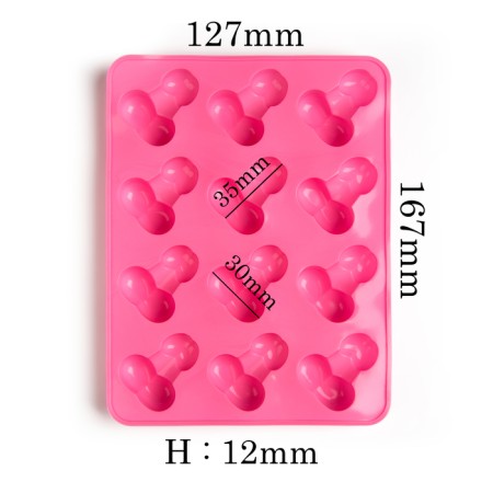 Silicone form "18+", 17x13 cm, pink-3