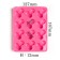 Silicone form "18+", 17x13 cm, pink