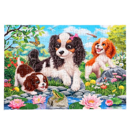 Пазлы «Щенки у пруда», 160 элементов-1