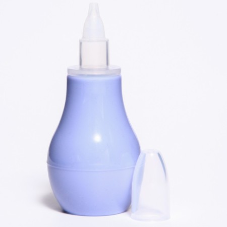 Children's nasal aspirator, with a cap, purple color-4