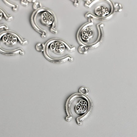 Decor for creativity Metal "Snowstock with God's cow" silver 1.2x1.1 cm