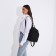 Women's backpack made of artificial leather with lightning, black color