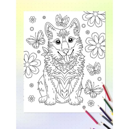Coloring "Posters for the interior. Kittens and puppies "-4