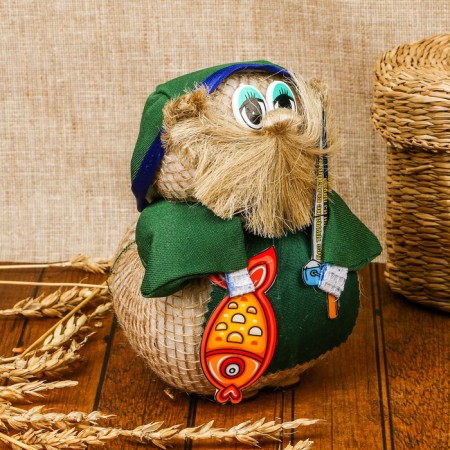 The amulet "Brown Nafanya", fisherman, 15 cm, mix-1