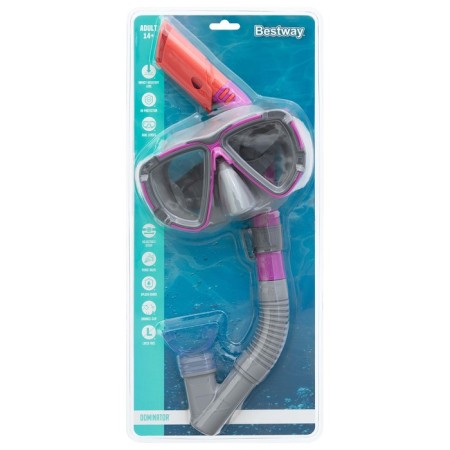 Blackstripe swimming set, mask, pipe, from 14 years old, color mix, 24029 Bestway-7