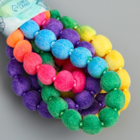 Cord with pompons "Rainbow" winding 2 m-2