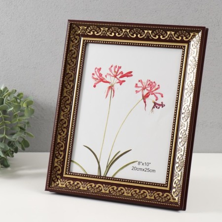 Photo frame plastic 20x25 cm "Greece" brown with gold 27x32 cm-1
